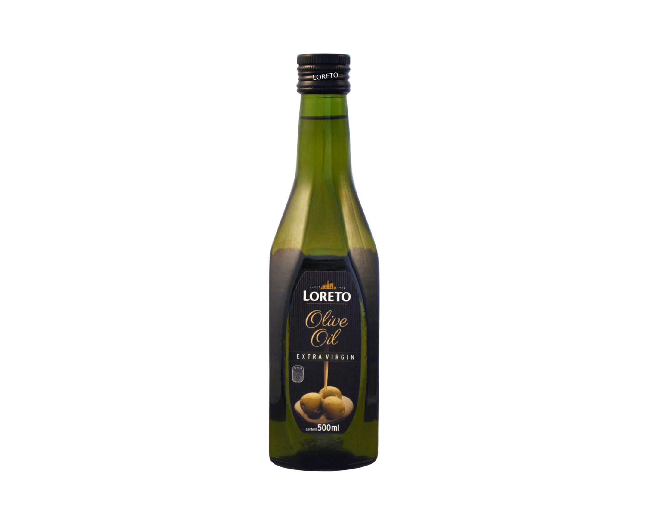 Масло оливковое рафинированное Loreto Pomace (для жарки, стекло), 500 мл. Испания