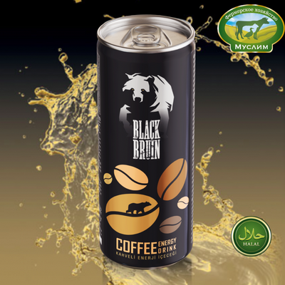 Энергетический напиток BLACK BRUIN кофе 250 мл. Турция 