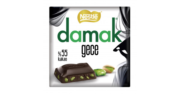 Шоколад темный с фисташками 60гр. Турция Damak Gece